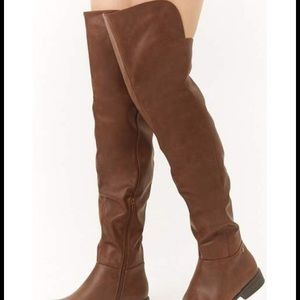 Forever 21 Faux Leather Over the Knee Boots